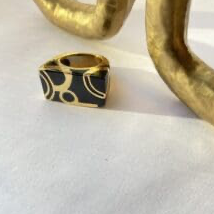  Black And Gold Ring