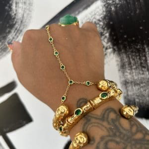 Green Elle Hand Chain