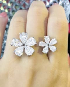 Iced Out Flower Ring