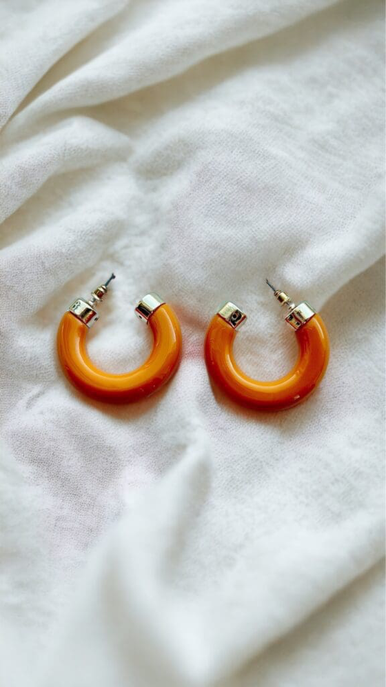 Burnt Orange Creamsicle Earrings