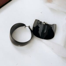  Black Chunky Hoops