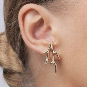 Large Tree Branches Cuff Earring