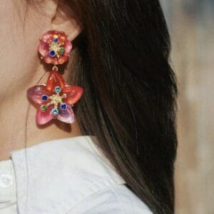 Pink Sea Star Earrings