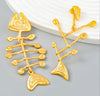 Golden Fish Tail Earrings