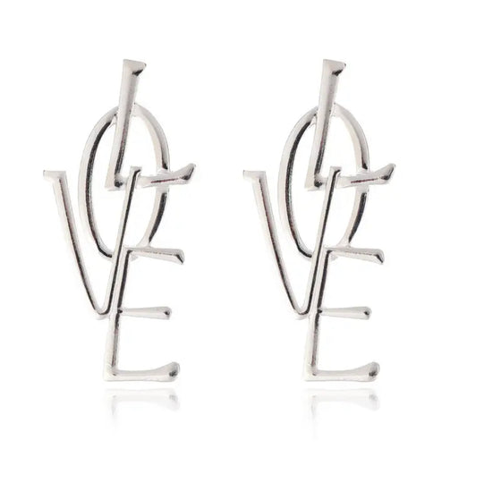 Love Silver Earrings