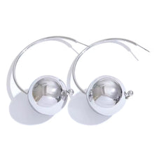  Big Ball Silver Hoops