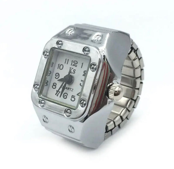 Vintage Girl Silver Ring Watch