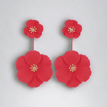  Red Flower Drop Earrings