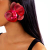 Red Orchid Girl Earrings