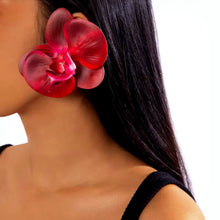  Red Orchid Girl Earrings