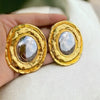 Two Tone Gold And Fabulous Earrings