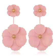  Pink Flower Drop Earrings