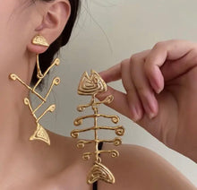  Golden Fish Tail Earrings