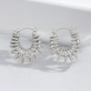 Silver Orbit Hoop Earrings