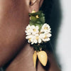 Golden Gold Blossom Drop Earrings