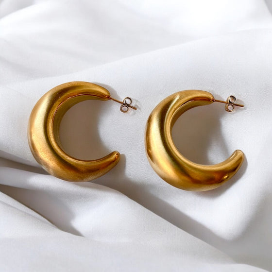 Lunar Glow Hoop Earrings