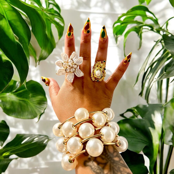 Pearl Balls and Bracelet Set
