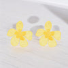 Yellow Flower Girl Earrings