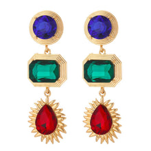  Elegance Is Key Earrings - Blue, Green, Red