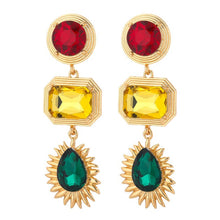  Elegance Is Key Earrings - Red, Yellow, Green