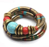 African Tie Blue Bracelets