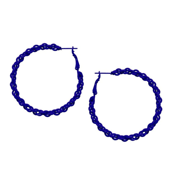 Blue Ring Hoops