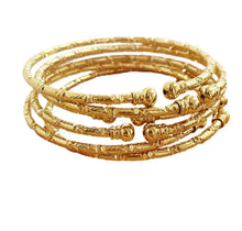  Gold African Girl Bangle Set