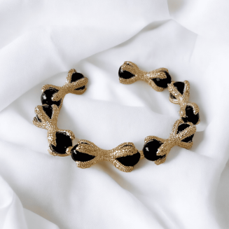 Black Me Out Gold Bracelet